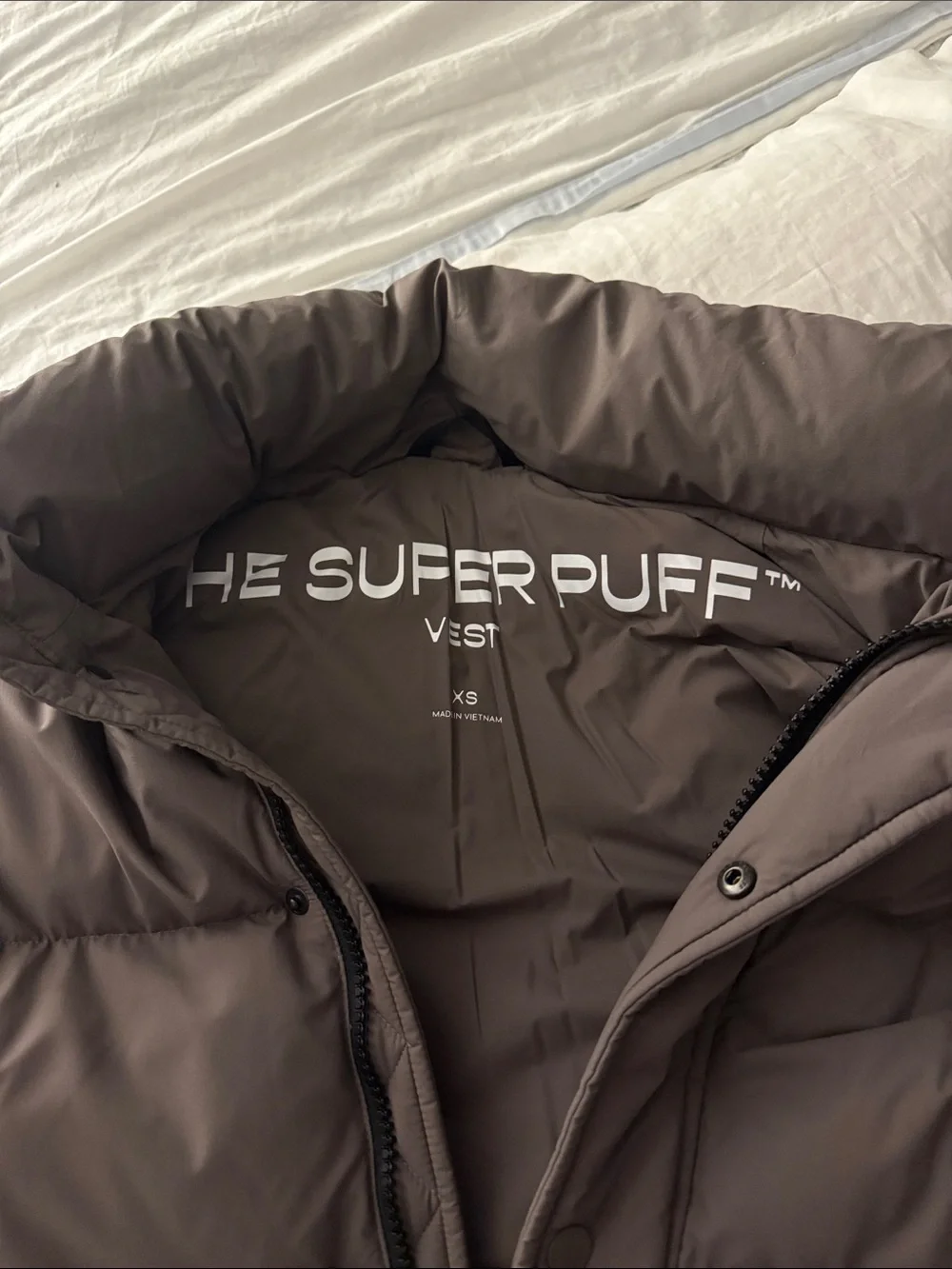 Super puff vest XS modern taupe